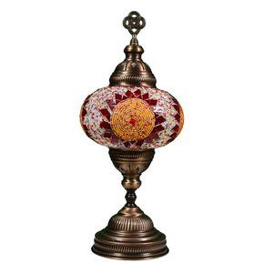 Handmade 14" Turkish Mosaic Table Lamp Bedside Night Lamp BSC9